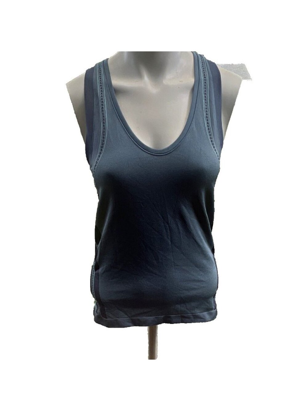 Allyson Felix x Athleta Womens Medium Slate Blue Perforated Seamless Tank Top